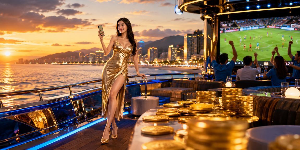 Cảnh thưởng thức cà phê và truy cập pj88 trên điện thoại tại Đà Nẵng